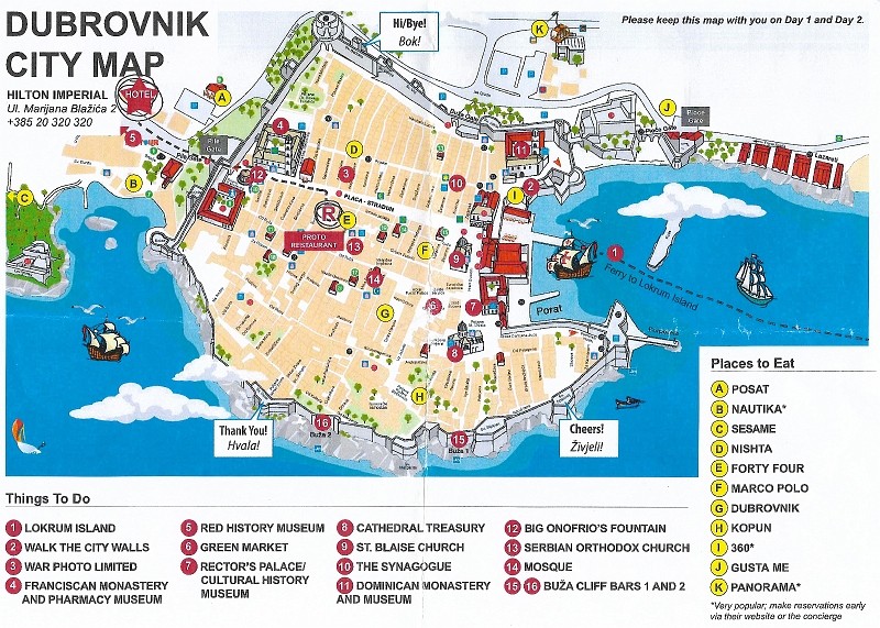 Dubrovnik map